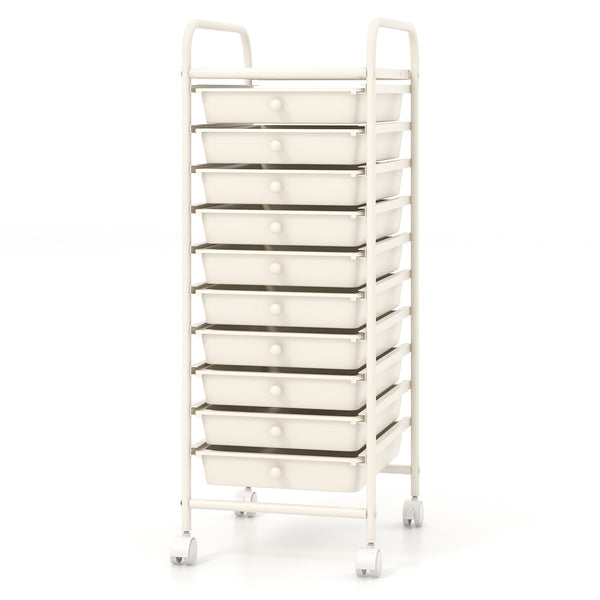 Giantex Rolling Storage Cart on Wheels with 10 Drawers
