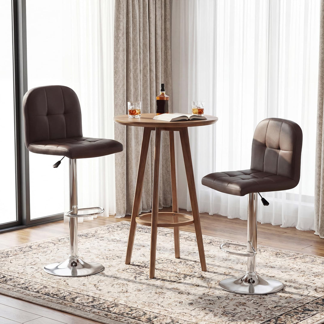 Giantex Height Adjustable Bar Chairs with Back &amp; Footrest Set of 2/4