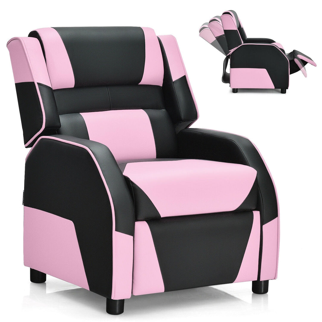 Kids/Youth Gaming Recliner Chair, Ergonomic PU Leather Armchair Lounge Chair for Living &amp; Gaming Room