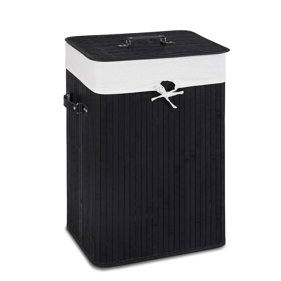 Laundry Hamper Bamboo Laundry Basket, Clothes Hamper with Lid and Removable