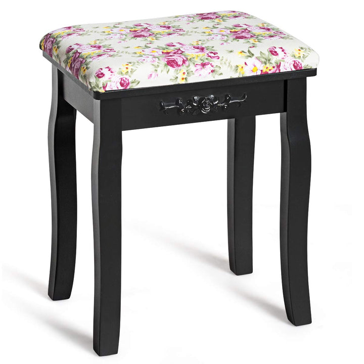 Vanity Stool Wood Dressing Padded Chair