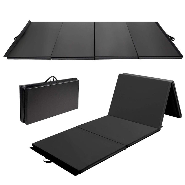 Gymnastics Mat, Anti-Tear Folding Gymnastics Exercise Mats Carrying Handles