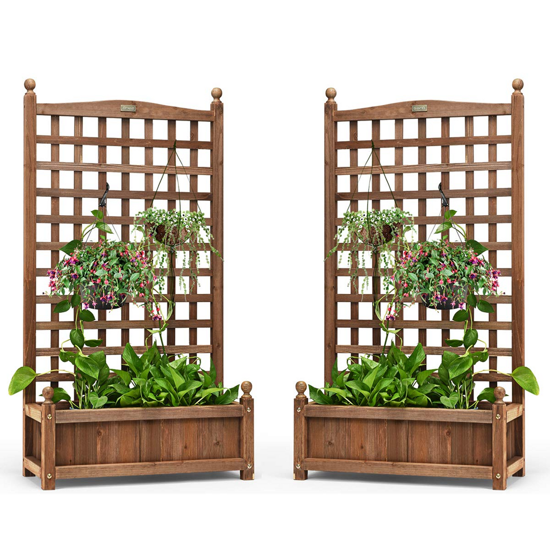 Wood Free Standing Plant Raised Bed