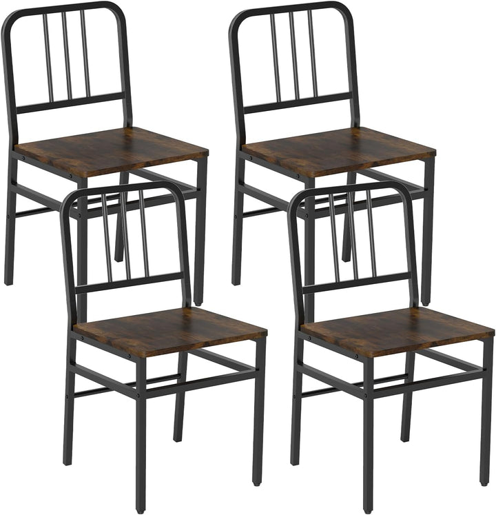 GIANTEX Metal Dining Chairs Set of 4 &amp; Modern Kitchen Chairs