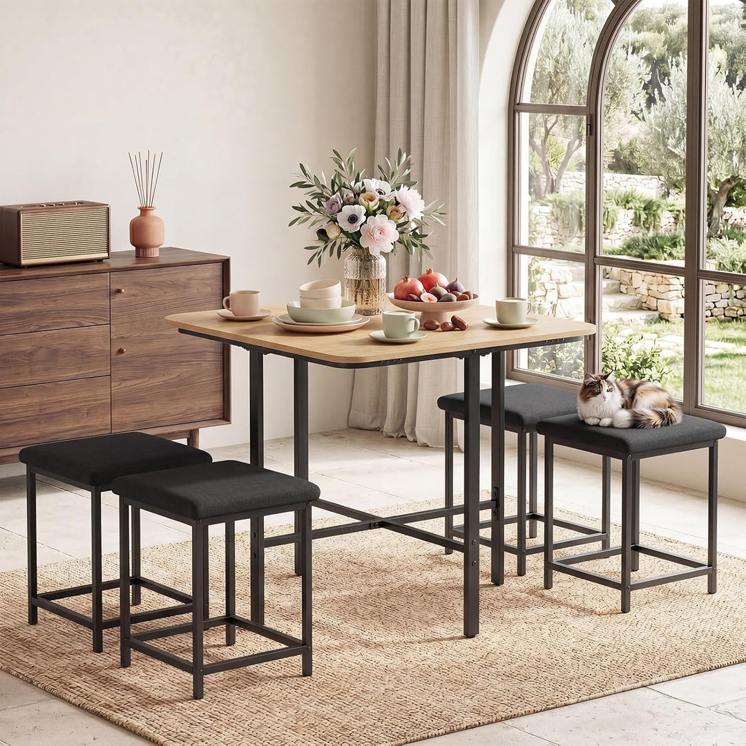 Giantex Space-Saving Kitchen Table and Chairs Set for 4