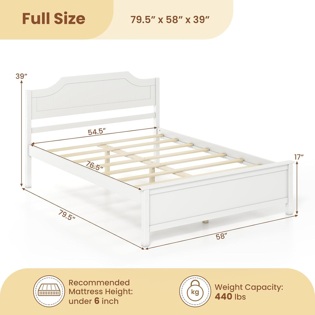 Giantex Queen/Twin/King/Full Size Wooden Bed Frame with Headboard