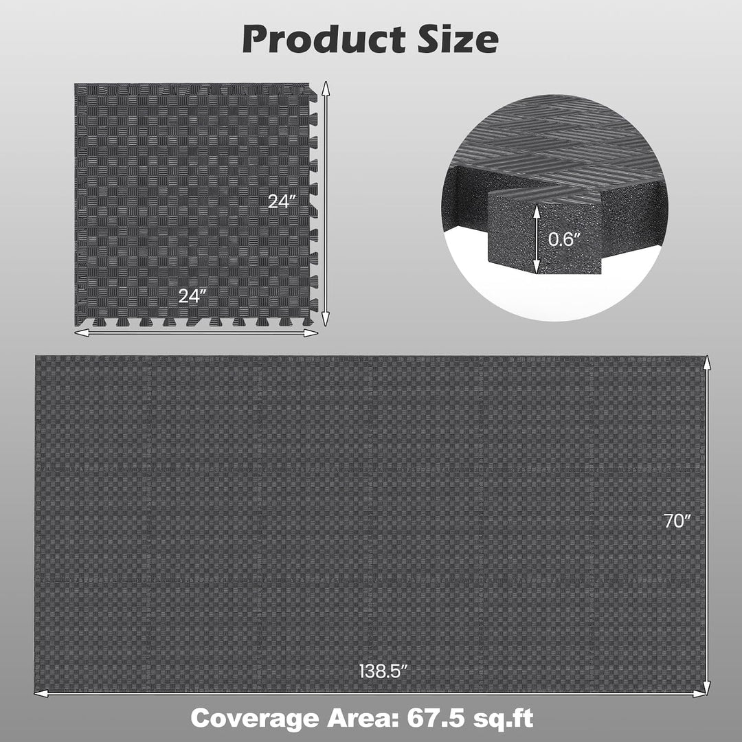 Giantex 24" x 24" EVA Foam Puzzle Exercise Mat