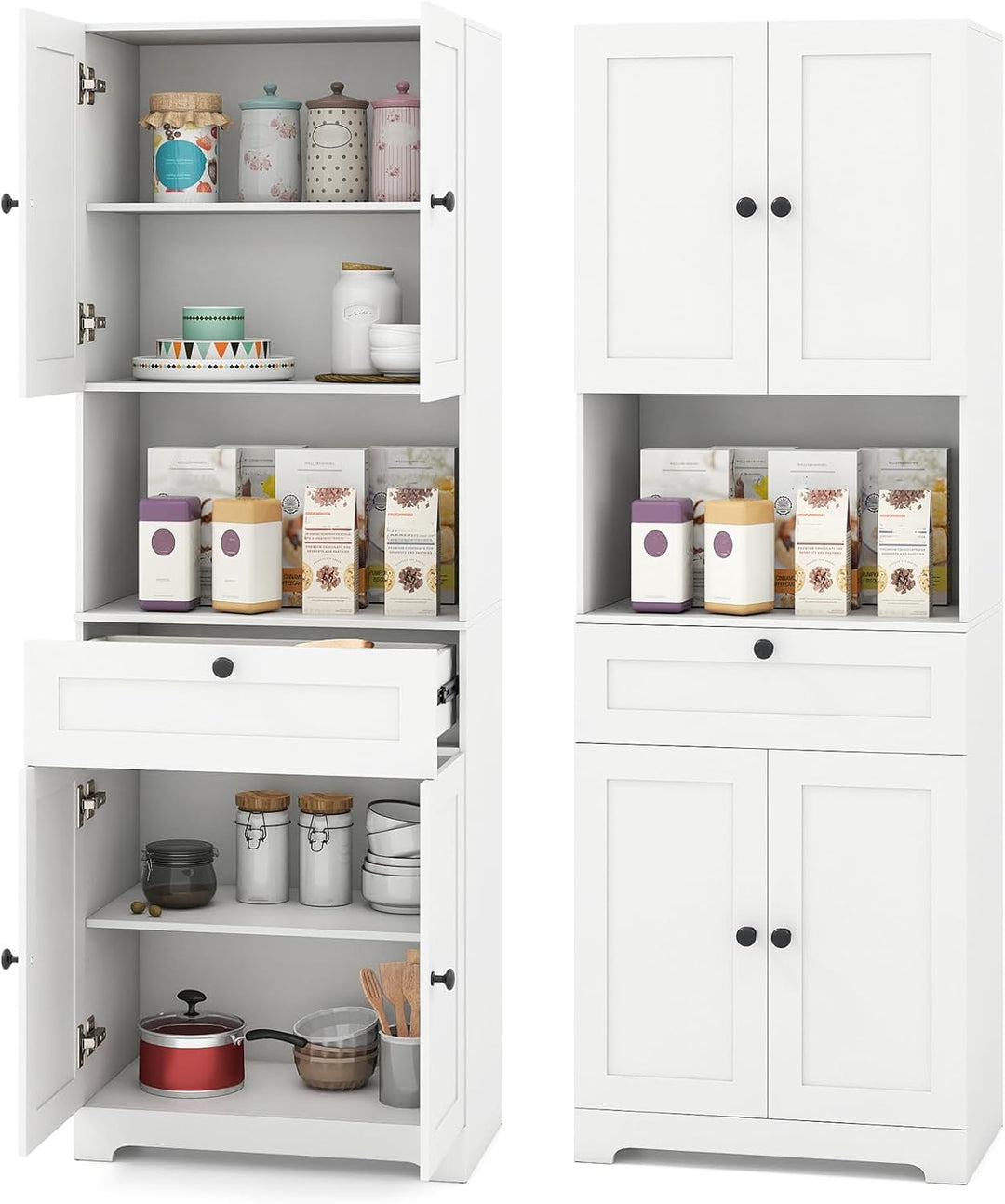 Giantex 67.5" Tall Floor Storage Cabinet w/4 Doors &amp; 1 Drawer