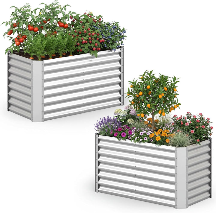 Giantex 4 x 2 x 2 FT Galvanized Raised Garden Bed (1/2)