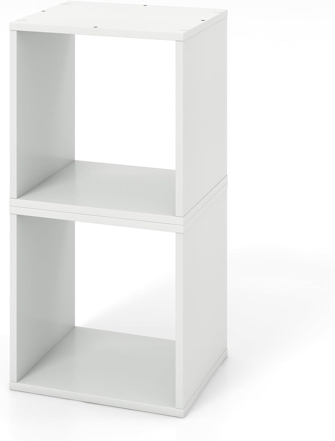 Giantex 2/4 Cube Bookshelf Organizer, 2-Tier Stackable Cube Storage Organizer