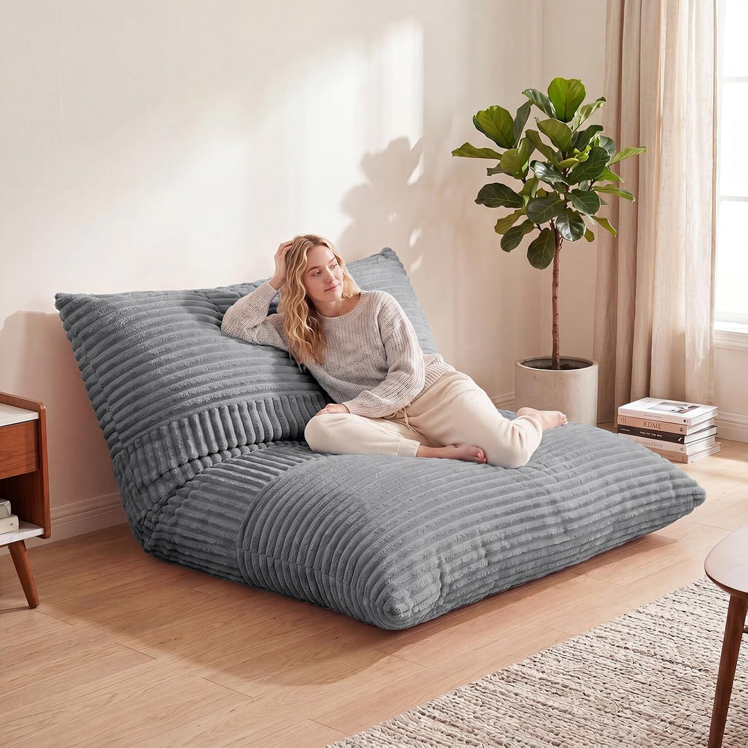 Giantex 3-in-1 Bean Bag Chair with Soft Crushed Sponge &amp; Comfy Corduroy Fabric
