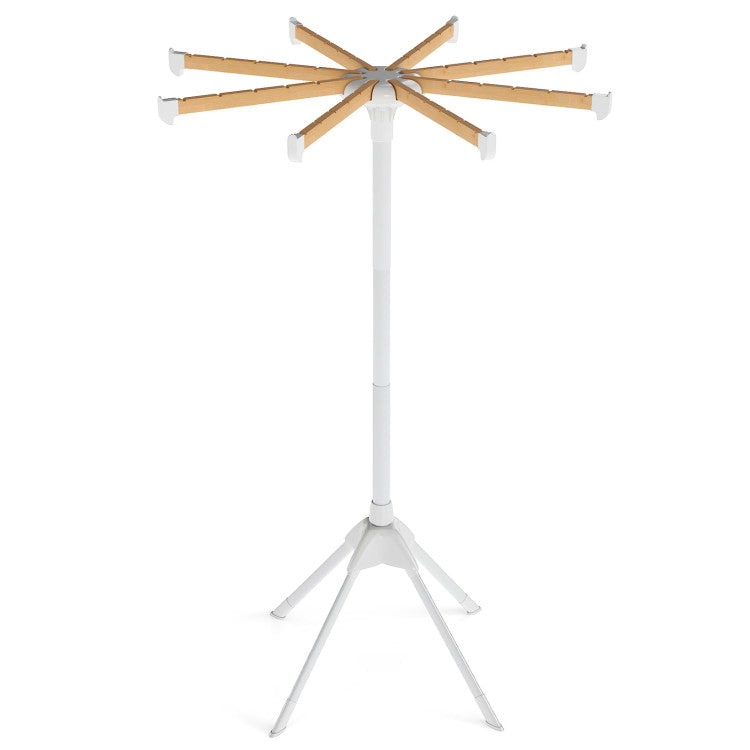 Giantex 4 Legs Foldable Clothes Drying Rack with 8 Bamboo Hanging Rods and 40 Hanger Slots