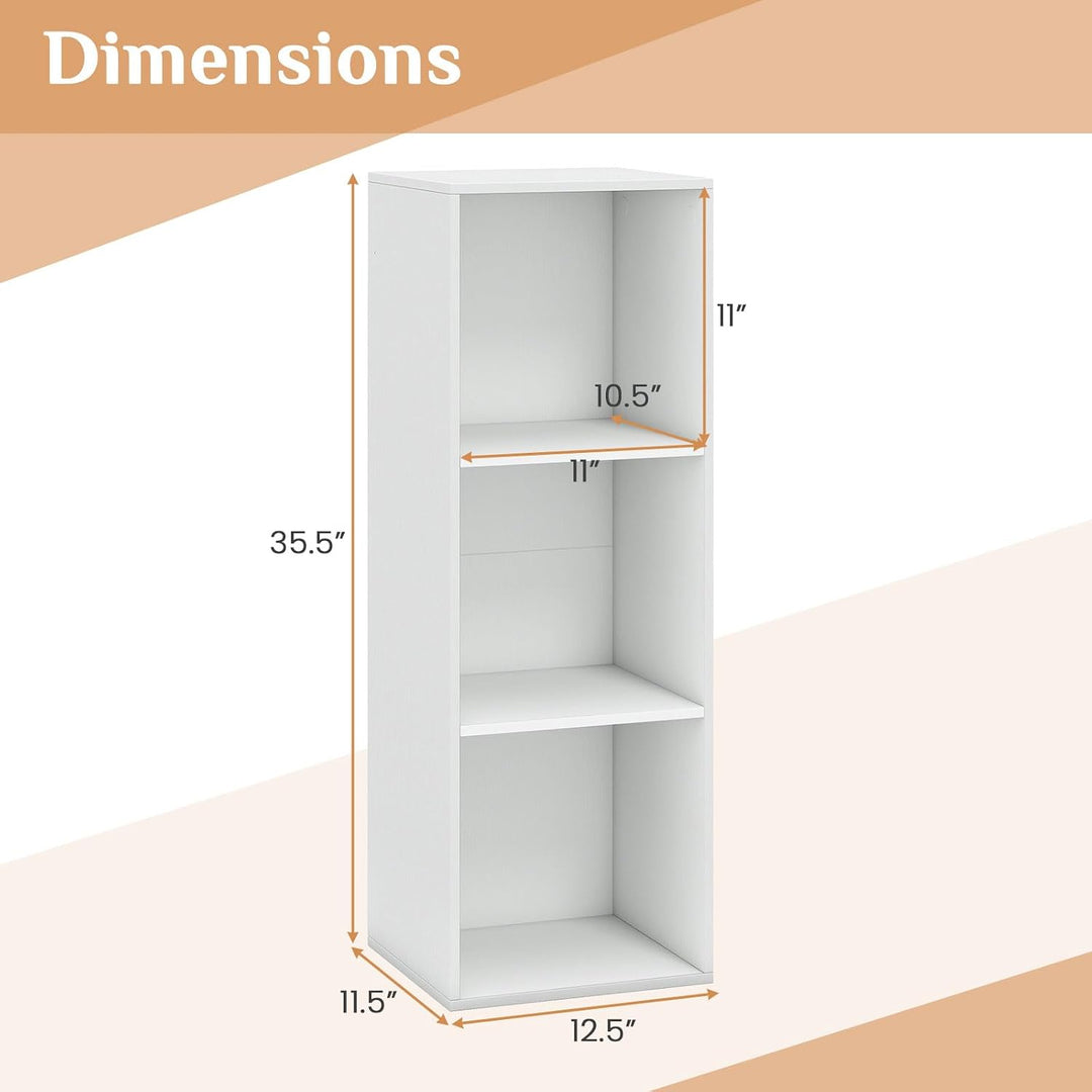 Giantex 3-Cube Modern Bookcase, Vertical or Horizontal