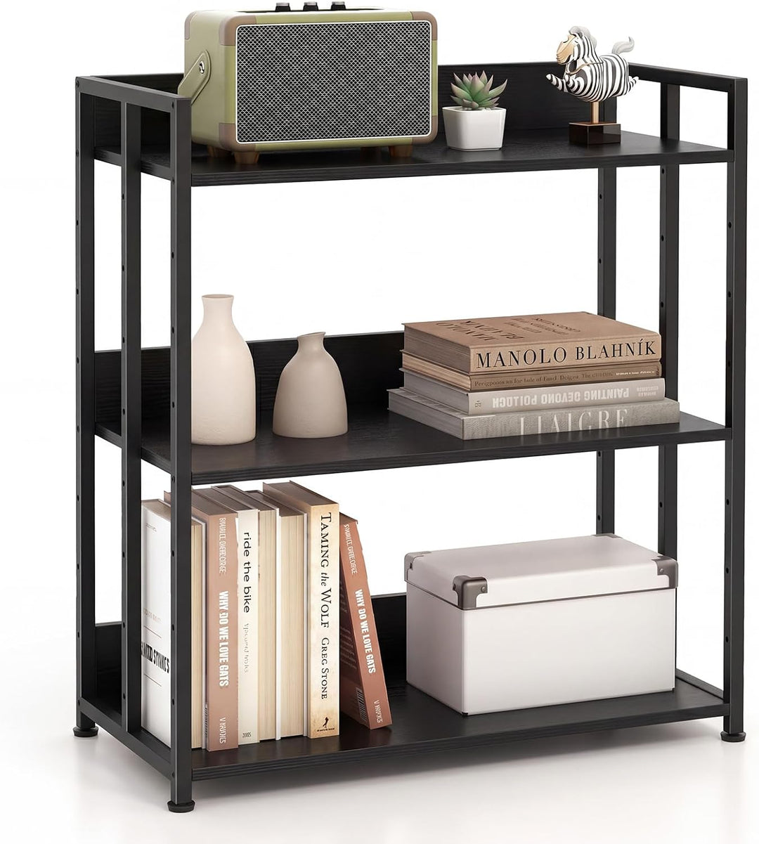 Giantex 3-Tier Industrial Bookshelf