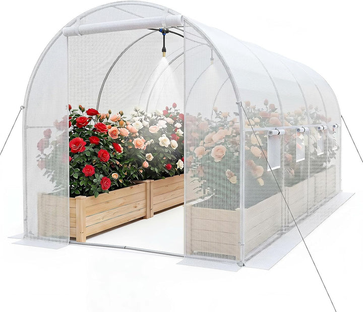 Giantex 15 x 7 x 7 ft Walk-in Tunnel Greenhouse for Outdoors
