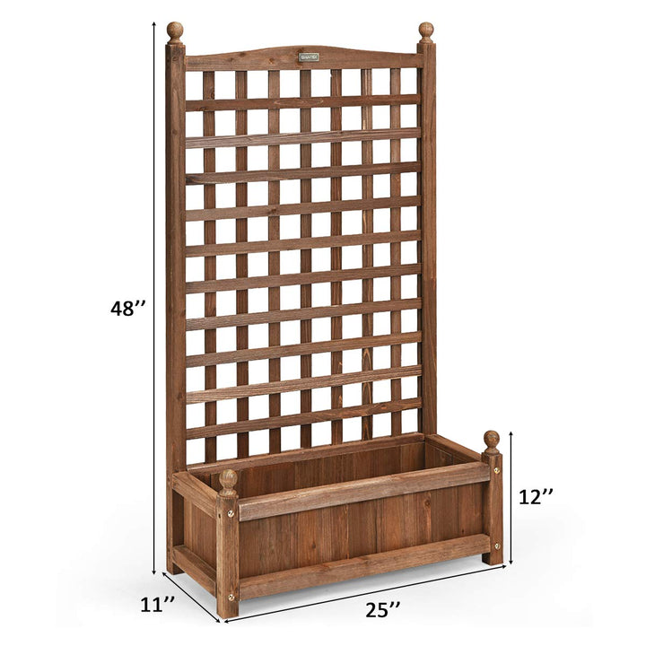 Wood Free Standing Plant Raised Bed