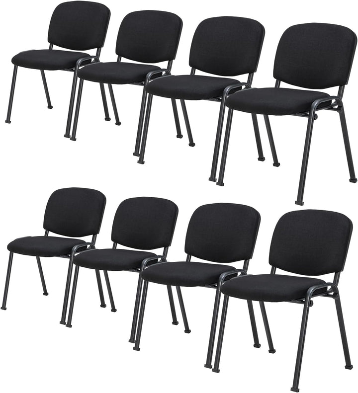 Giantex Stackable Conference Chairs with Metal Frame – Guest Chair Set (2-Pack / 4-Pack / 5-Pack / 6-Pack / 8-Pack / 10-Pack)