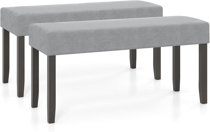 Giantex 40.5" Upholstered Entryway Bench with Padded Seat &amp; Solid Rubber Wood Legs Load 400Lbs