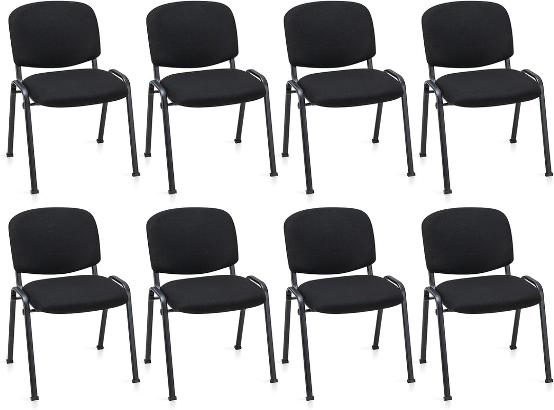 Giantex Conference Chairs with Ergonomic Upholstered Seat &amp; Protective Foot Pad – Chair Set (2 / 4 / 5 / 6 / 8 / 10 / 15 Pack Options)