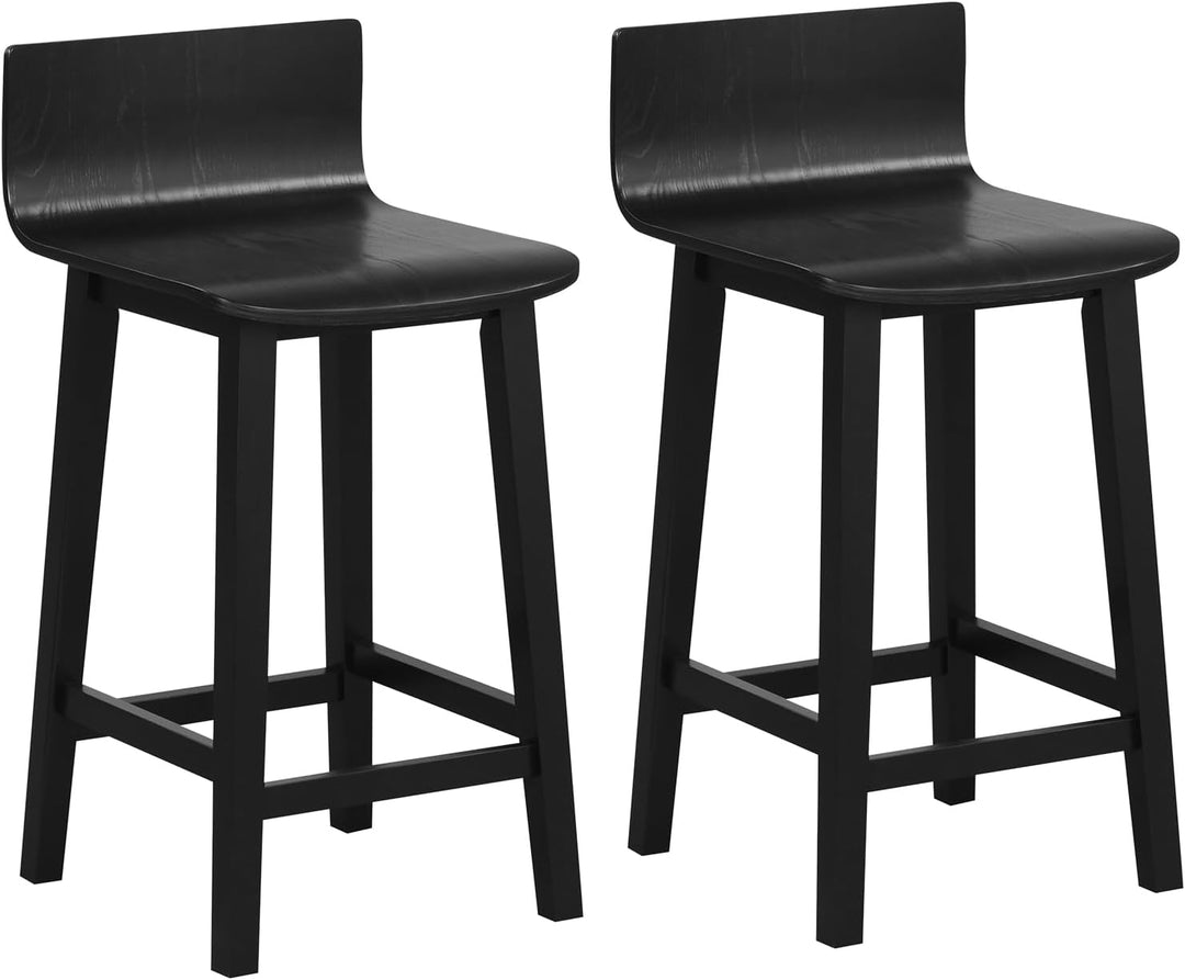 Giantex 2 or 4 Bar Stools Set with Low Back &amp; Footrest
