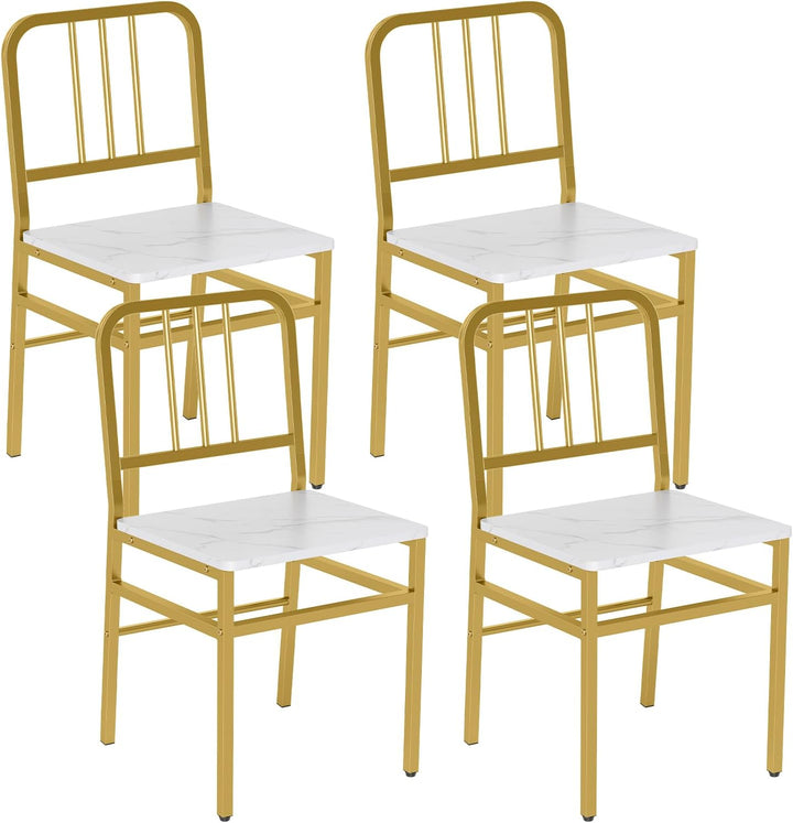 GIANTEX Metal Dining Chairs Set of 4 &amp; Modern Kitchen Chairs