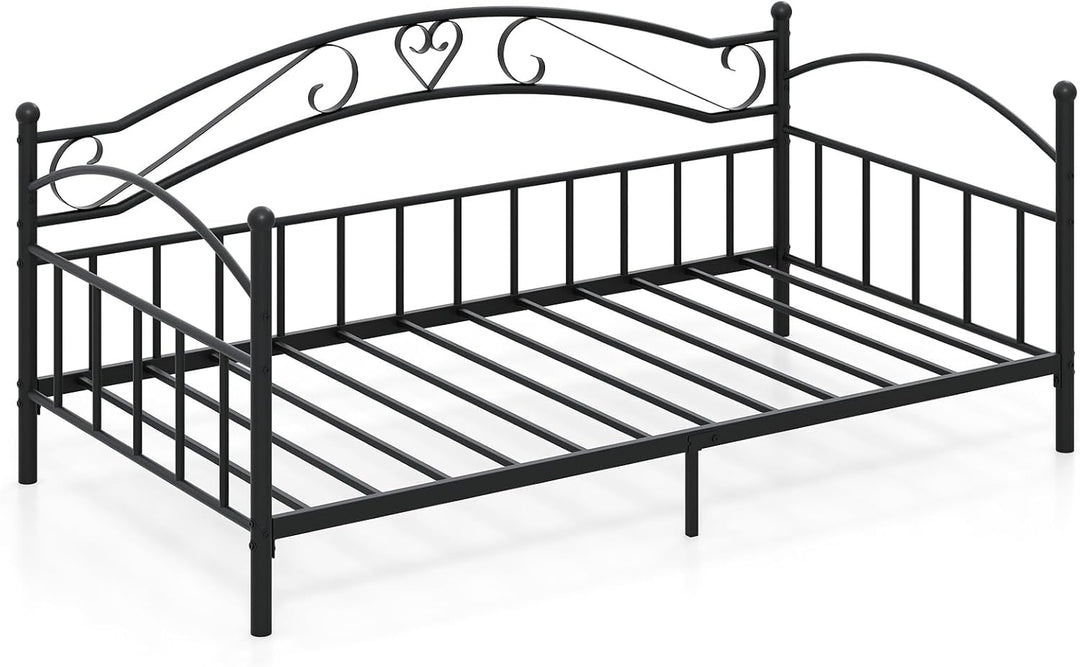 Giantex Modern Sofa Day Bed with Stylish Headboard &amp; 12 Metal Slats Support