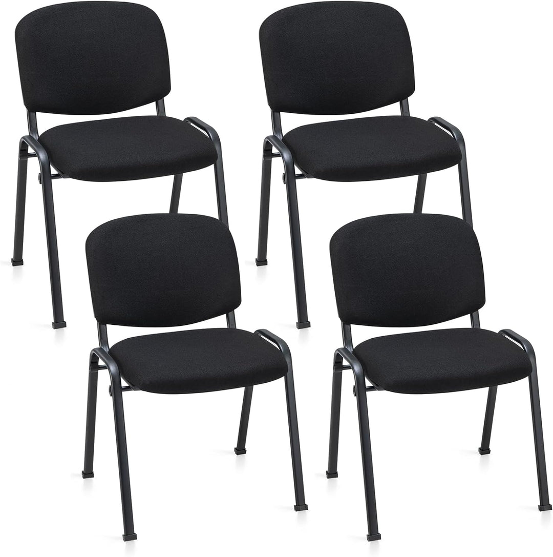 Giantex Conference Chairs with Ergonomic Upholstered Seat &amp; Protective Foot Pad – Chair Set (2 / 4 / 5 / 6 / 8 / 10 / 15 Pack Options)