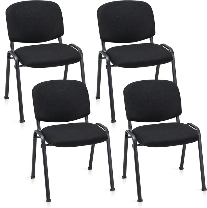 Giantex Conference Chairs with Ergonomic Upholstered Seat &amp; Protective Foot Pad – Chair Set (2 / 4 / 5 / 6 / 8 / 10 / 15 Pack Options)