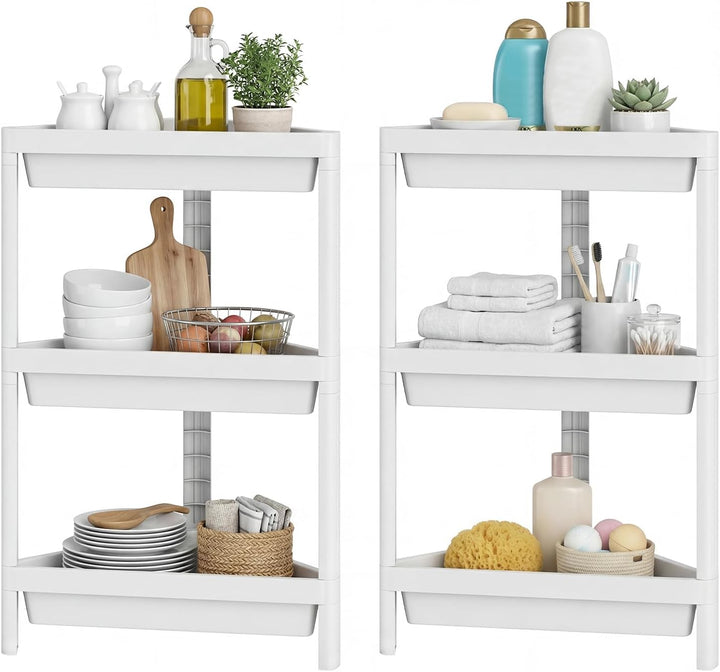Giantex 3-Tier Corner Shower Caddy 2-Pack with Detachable Design