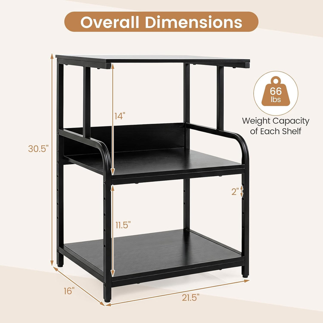 Giantex Rolling Printer Stand with Adjustable Storage Shelf