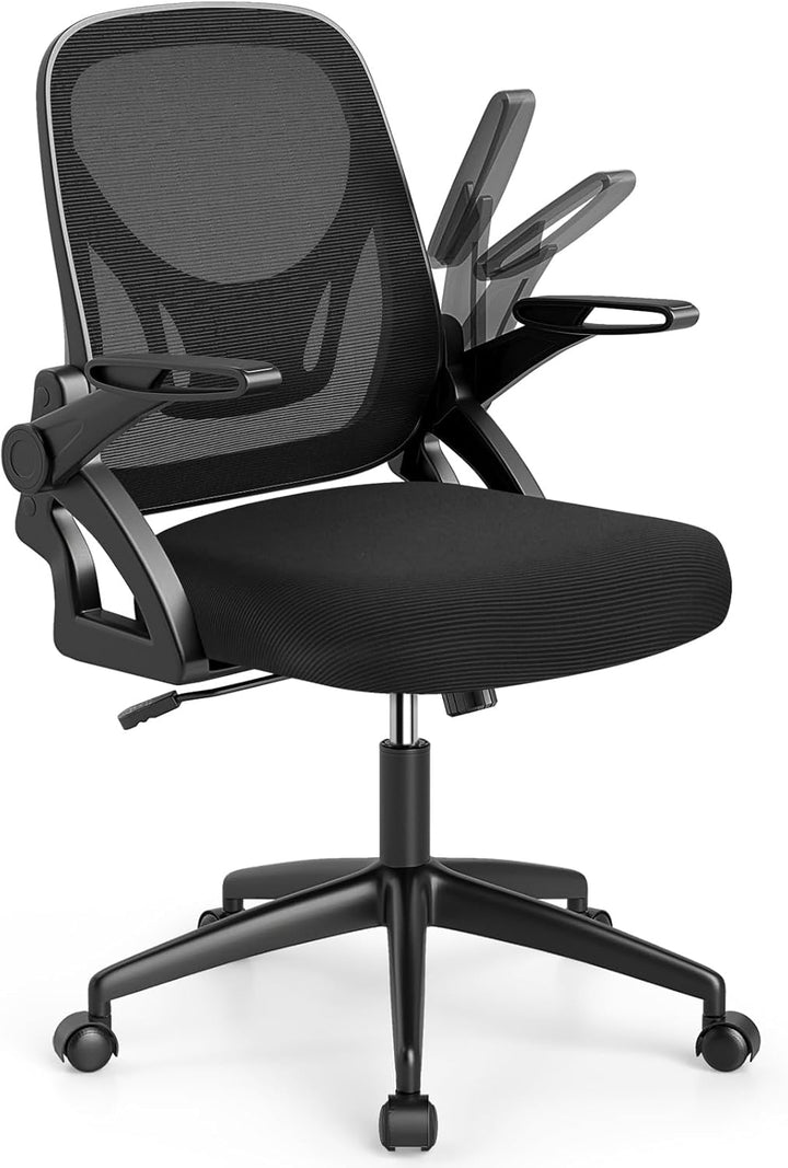 Giantex Ergonomic Desk Chair with Flip-up Arms &amp; Lumbar Support