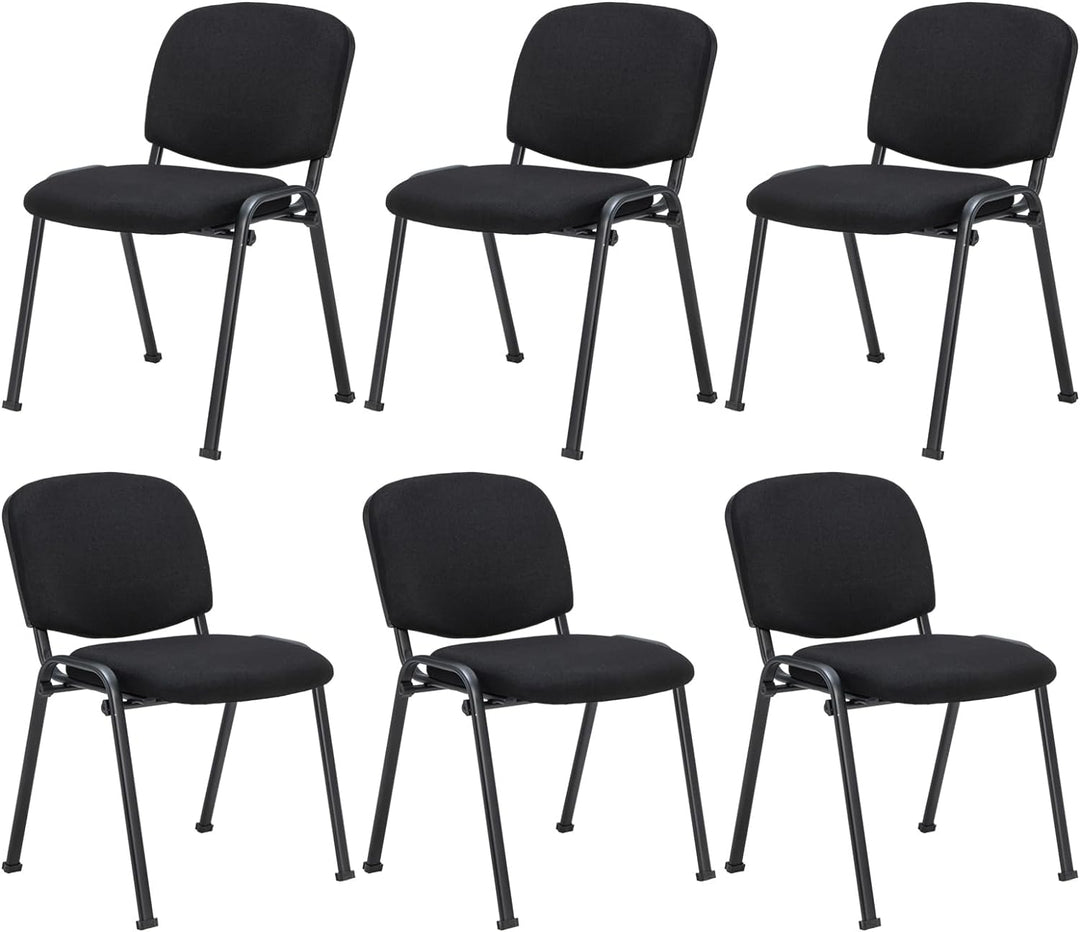 Giantex Stackable Conference Chairs with Metal Frame – Guest Chair Set (2-Pack / 4-Pack / 5-Pack / 6-Pack / 8-Pack / 10-Pack)
