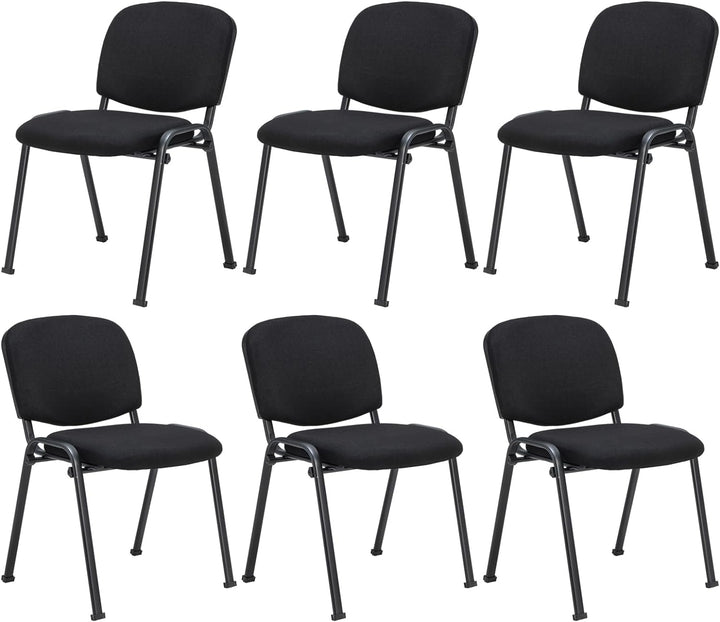 Giantex Stackable Conference Chairs with Metal Frame – Guest Chair Set (2-Pack / 4-Pack / 5-Pack / 6-Pack / 8-Pack / 10-Pack)