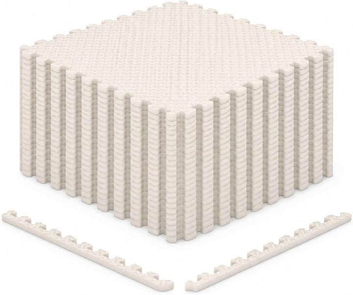 GIANTEX Interlocking Foam Tiles, EVA Foam Mats | 1/2 Inch Thick Puzzle Floor Tiles with Border Edge