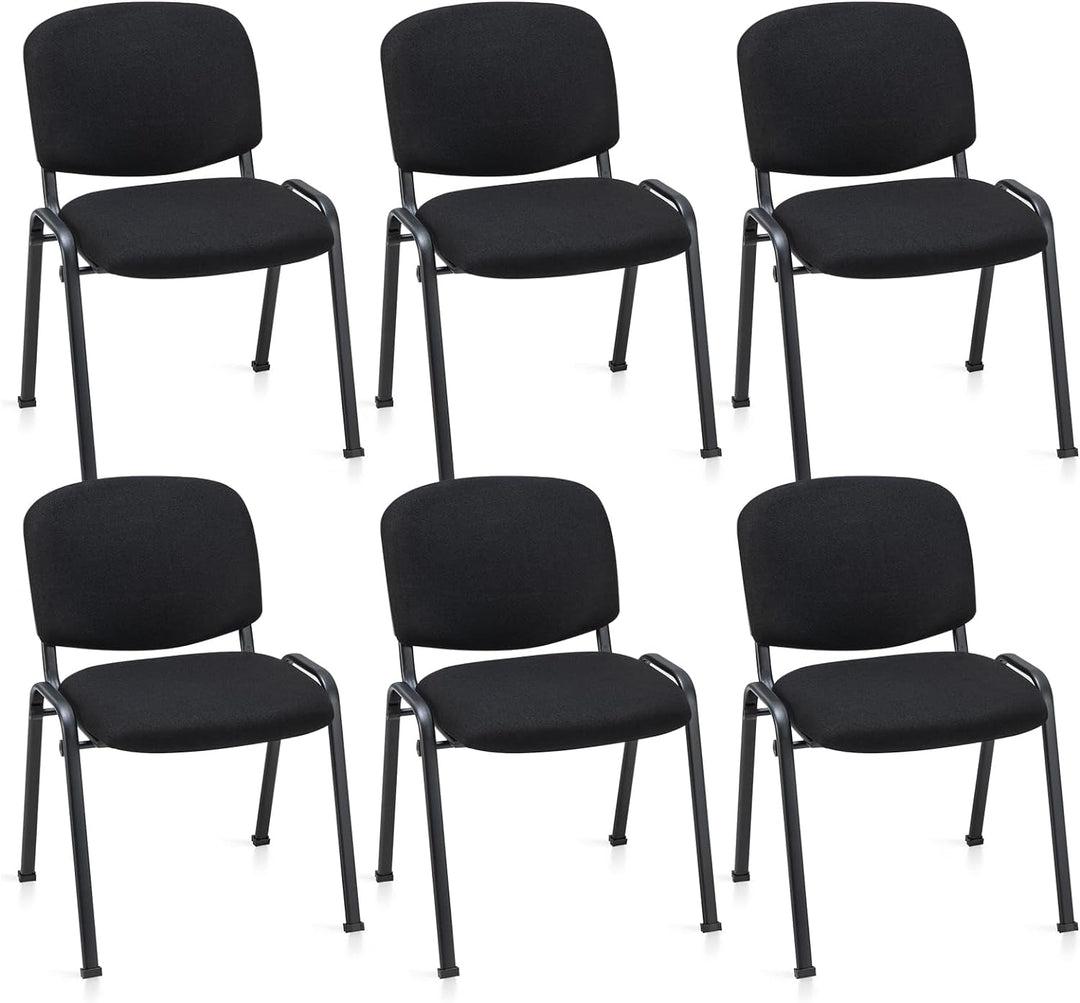 Giantex Conference Chairs with Ergonomic Upholstered Seat &amp; Protective Foot Pad – Chair Set (2 / 4 / 5 / 6 / 8 / 10 / 15 Pack Options)
