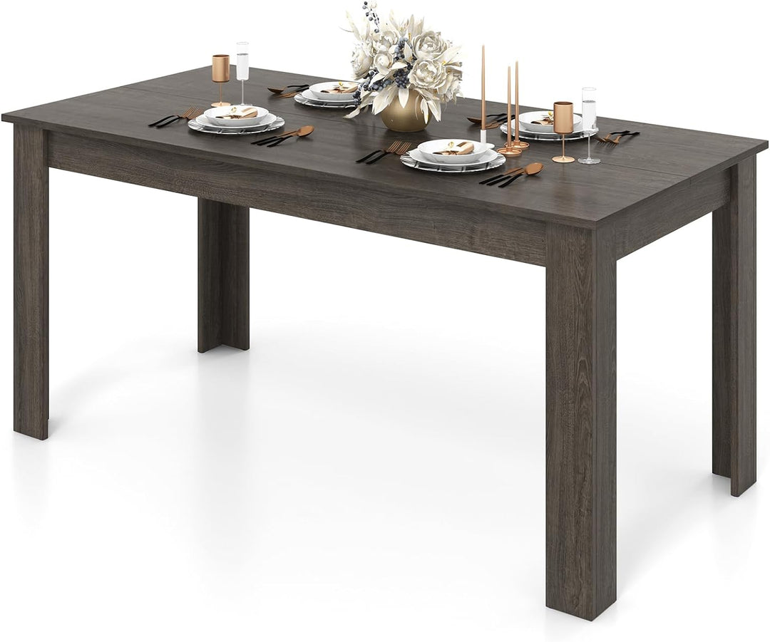 Giantex 63 Inch Rectangular Modern Dining Kitchen Table for 6 People