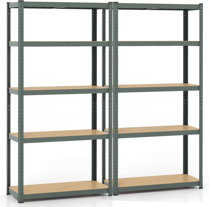 Giantex 5-Tier Storage Utility Shelves, 2000 LBS Total Load Capacity, Metal Garage Shelving Unit