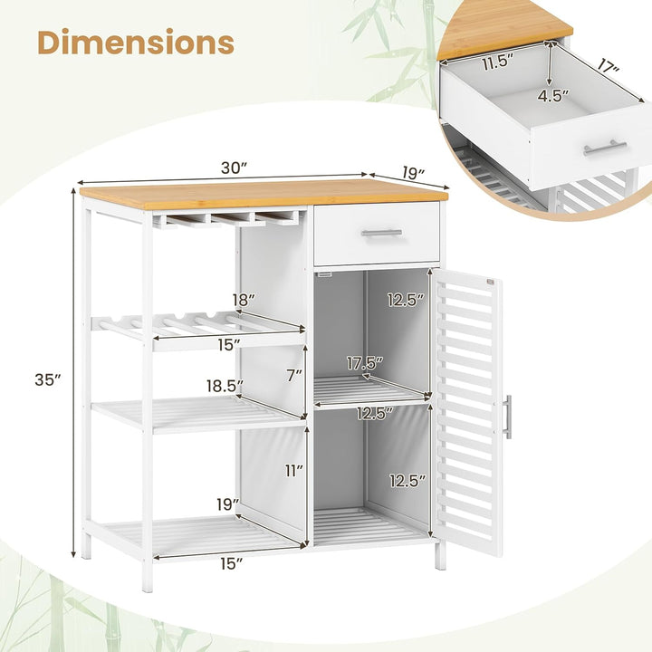 Giantex Kitchen Island with Storage Cabinet