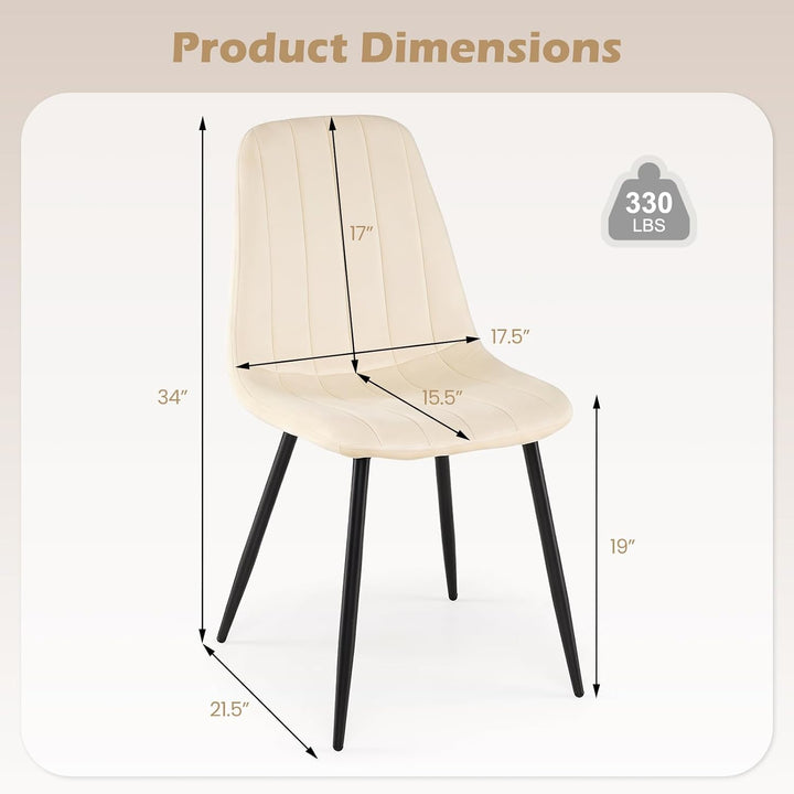 GIANTEX Upholstered Dining Chairs Set of 4