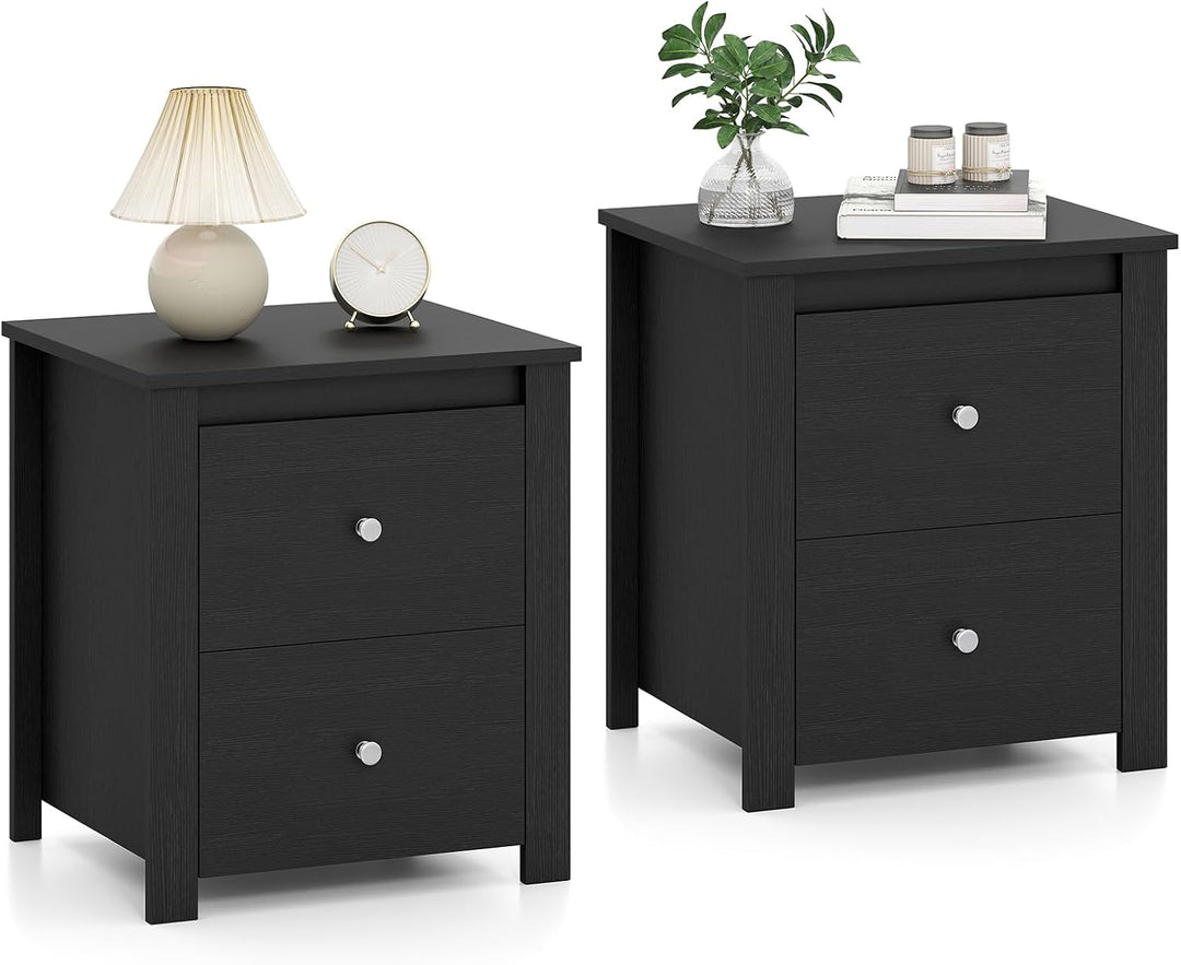Giantex 21" Wooden Nightstand with 2 Drawers (1/2)