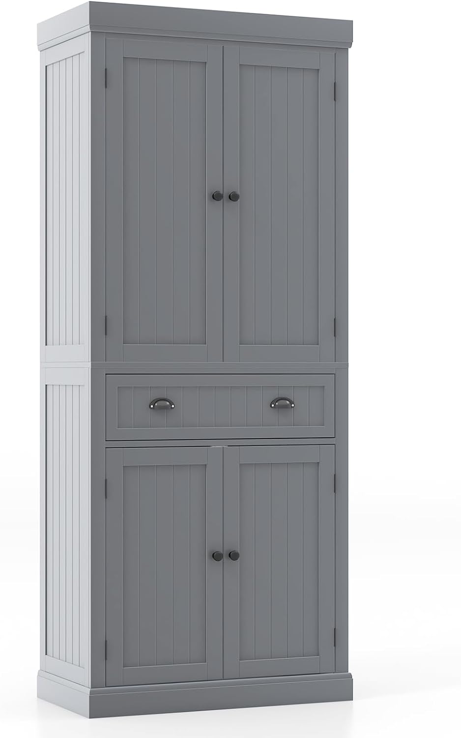 Giantex Pantry Organizers and Storage, 72" Tall Kitchen Cabinet with 2-Door Cabinets &amp; Drawer, Buffet Sideboard