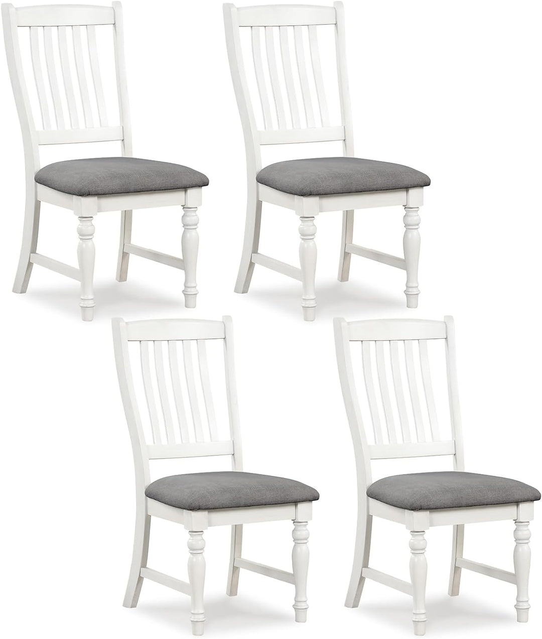 Giantex Wood Dining Chairs Set of 2/4 Farmhouse Kitchen Chairs with Solid Wood Frame, Max Load 355 Lbs