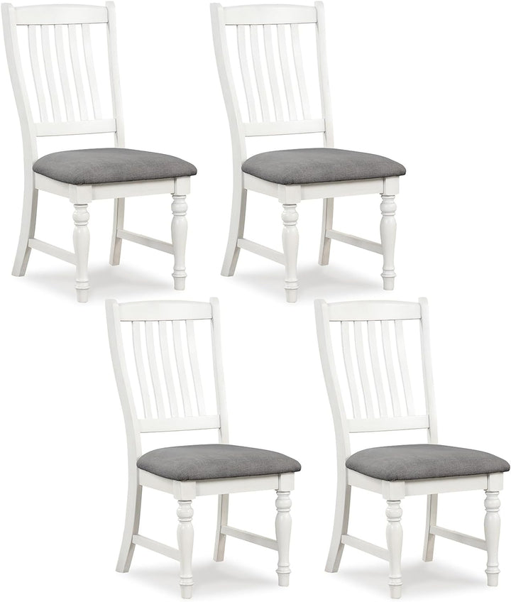 Giantex Wood Dining Chairs Set of 2/4 Farmhouse Kitchen Chairs with Solid Wood Frame, Max Load 355 Lbs