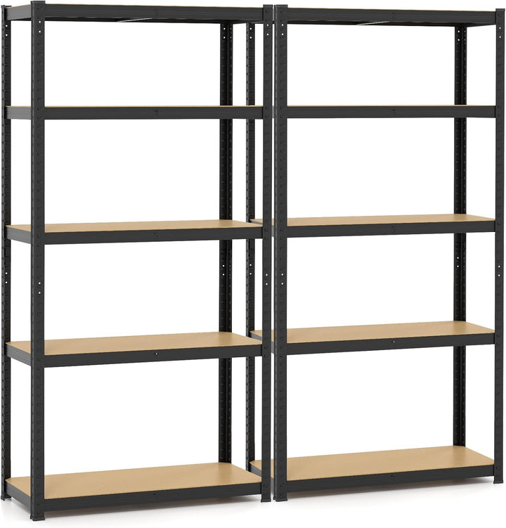 Giantex 5-Tier Storage Utility Shelves, 2000 LBS Total Load Capacity, Metal Garage Shelving Unit