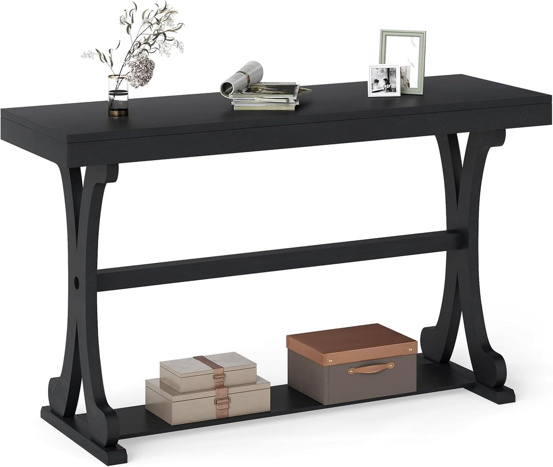 Giantex 52" Narrow Console Table with Storage Shelf &amp; Anti-Tip Kit for Entryway Living Room