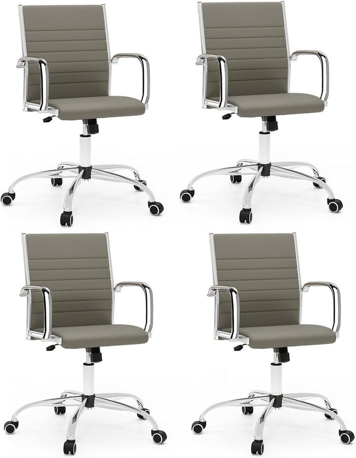 Giantex Leather Office Chair,Ergonomic Computer Desk Chair