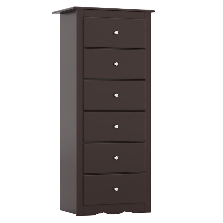 Giantex 6-Drawer Dresser, Tall Chest of Drawers for Bedroom