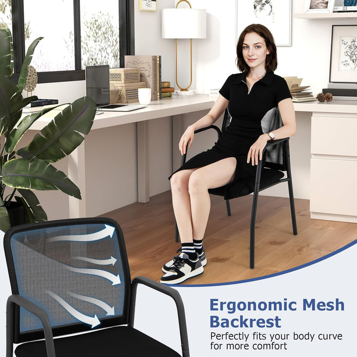 Giantex Office Guest Chair, Waiting Room Chairs with Mesh Back