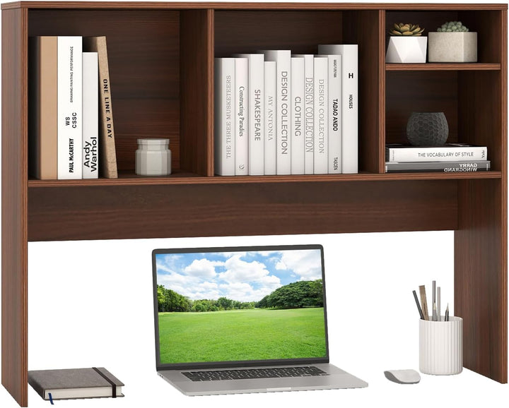 Countertop Storage Hutch with 4 Shelves for Computer Desk