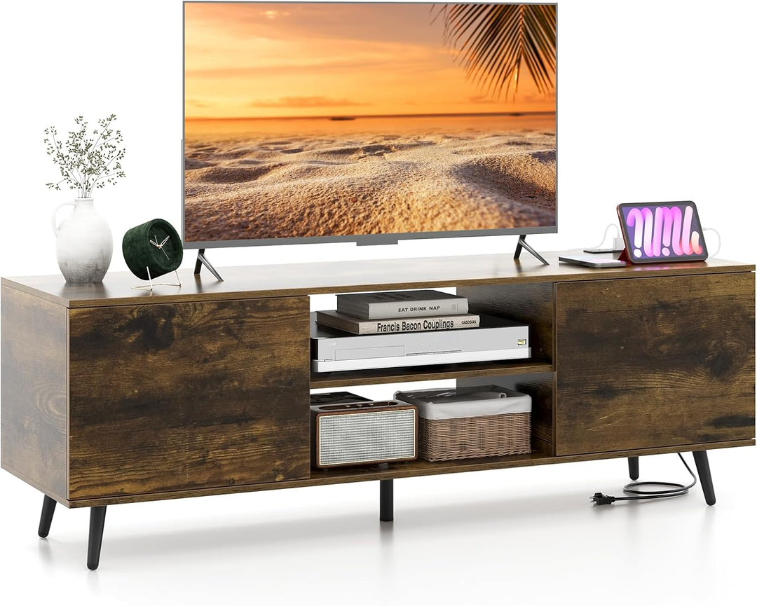 Giantex TV Stand with Power Outlet for TVs up to 60&